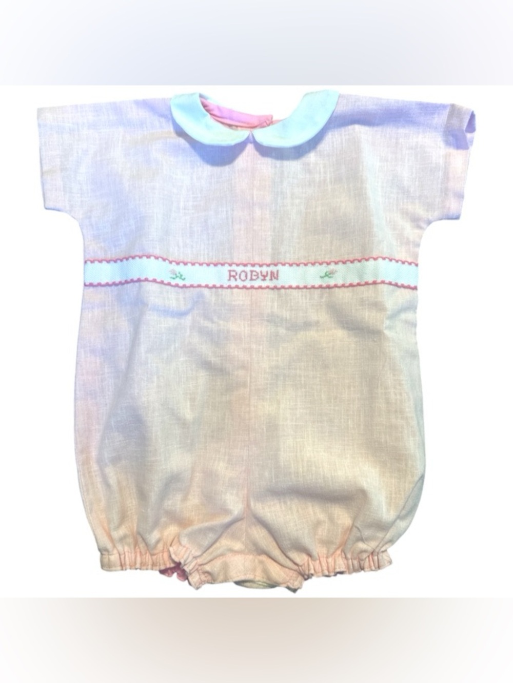 Personalized Pink Baby Bubble Romper